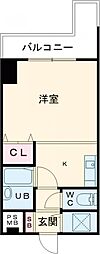 レジデンス川原 1Kの間取図画像