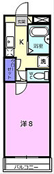 フリオフラッシュ 2階1Kの間取り