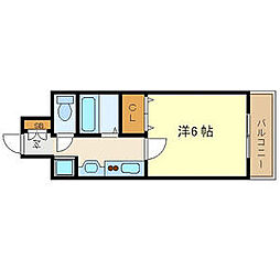 プレサンス久屋大通公園サウス 1Kの間取図画像