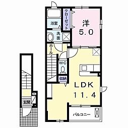 フローラスクエアN 1LDKの間取図画像