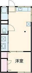 長瀬ハイツ 1LDKの間取図画像
