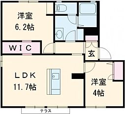 ボルトシティー3 2LDKの間取図画像
