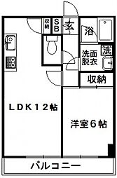ロイヤルメドウ 3階1LDKの間取り