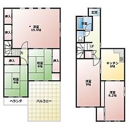 瀬戸市八幡台戸建 1階4LDKの間取り