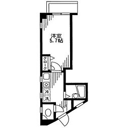 クレシェンテ大塚 4階1Kの間取り