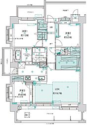アクタス博多グランミライ 3SLDKの間取図画像
