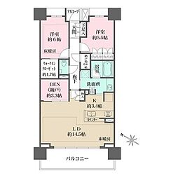ザ・パークハウス藤沢 2LDKの間取図画像