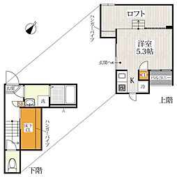 ＣＢ川越レガンテ 1階1Kの間取り
