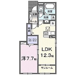 エスポワール・プルミエ 1LDKの間取図画像