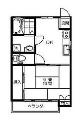 メゾンリブラン 1DKの間取図画像