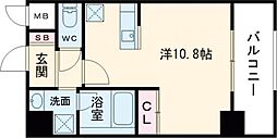 サザンクレスト堺東 ワンルームの間取図画像