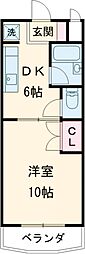 ア・ラ・モード18 1DKの間取図画像