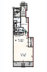 ロベリアIIB 1階ワンルームの間取り