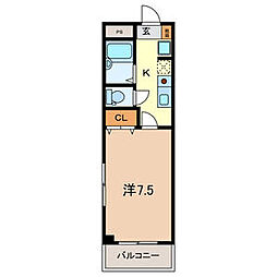 JCSOUTH志木2932 1Kの間取図画像