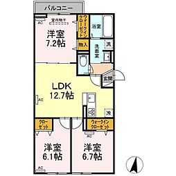 セレスティア江戸川 3階3LDKの間取り