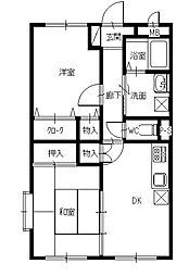 グレーシア駅南 2DKの間取図画像