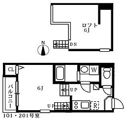 ポラリス名城公園 1Kの間取図画像