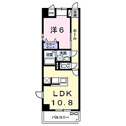 マルグリット 1LDKの間取図画像