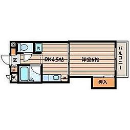 第2後藤ビル 5階1DKの間取り