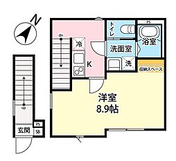Cassolo宮原町 1Kの間取図画像