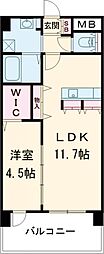 万玉ビル 1LDKの間取図画像