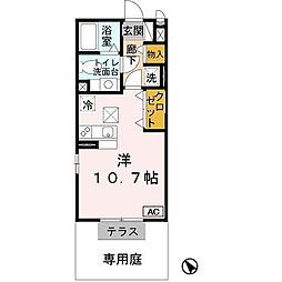 ボヌールメゾン ワンルームの間取図画像