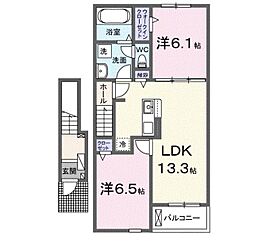 パラディVII 2LDKの間取図画像