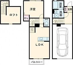 アルクレスト 1LDKの間取図画像