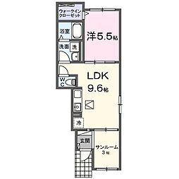 セレノブリーゼ 1LDKの間取図画像