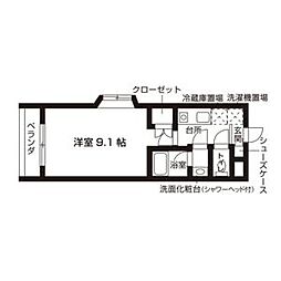 セレスティアル大曽根 1階1Kの間取り
