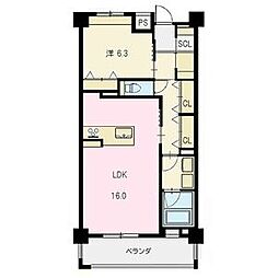 じゅうえーる 1階1LDKの間取り