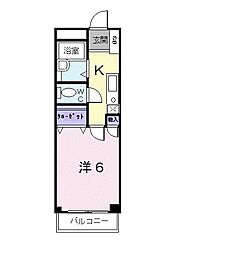 ＳＴＡＧＥＡ 2階1Kの間取り
