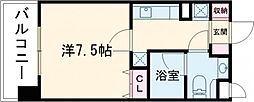 レジディア熊本辛島 1Kの間取図画像