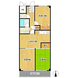 ロイヤルマンション 3LDKの間取図画像