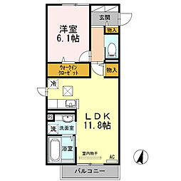 コーポ・ルポ・S 1LDKの間取図画像