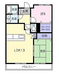 センチュリーハイランドイースト 2LDKの間取図画像