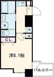 エヌエムキャトフヴァンサンク 2階1Kの間取り