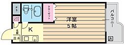 メゾン・ド・パプリカ 1階1Kの間取り