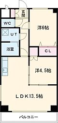 ラ・フレーズ 2LDKの間取図画像