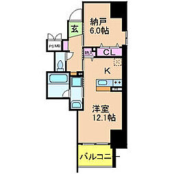 プルミエールメゾン ワンルームの間取図画像