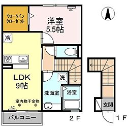 ワイズコート 1LDKの間取図画像