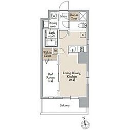 SEASONFLATSSENDAIEAST 1LDKの間取図画像