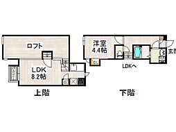 CB次郎丸グラン 1LDKの間取図画像