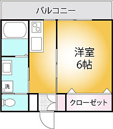 Minyl轟 1Kの間取図画像