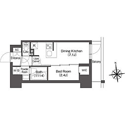 COMFORIA王子 1DKの間取図画像