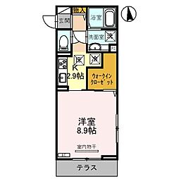 JR高崎線 高崎駅 徒歩16分の賃貸アパート 1階1Kの間取り