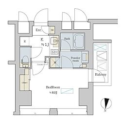 Ｂｒｉｌｌｉａ　ｉｓｔ　渋谷本町 7階1Kの間取り