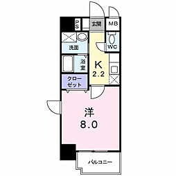 アイ・フィオーレ東原 1Kの間取図画像