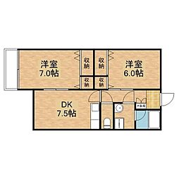 Ｍｅｉｌｌｅｕｒ・Ｙ 4階2DKの間取り