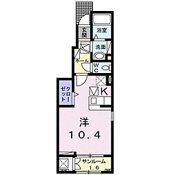 アルドールアーキ ワンルームの間取図画像